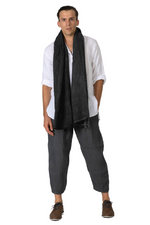 Load image into Gallery viewer, Grey Casual Linen Cropped Pants