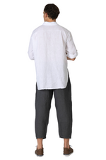 Load image into Gallery viewer, Grey Casual Linen Cropped Pants