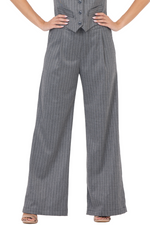 Load image into Gallery viewer, Grey Pinstripe Women&#39;s Tailored Trousers
