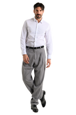 Load image into Gallery viewer, Light Grey Tango Pants With Four Pleats