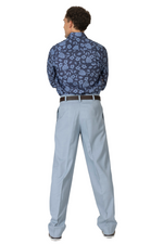 Load image into Gallery viewer, Grey Tropical Print Men's Cotton Shirt