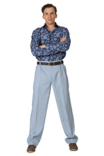 Load image into Gallery viewer, Grey Tropical Print Men's Cotton Shirt