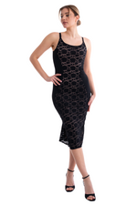 Load image into Gallery viewer, Hourglass Lace Tango Dress With Slitted Tail6