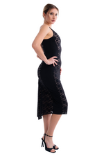 Load image into Gallery viewer, Hourglass Lace Tango Dress With Slitted Tail7