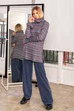 Load image into Gallery viewer, Knit Long Trousers (XS,S,M,L,XL) (Wine Red,Blue)