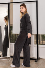 Load image into Gallery viewer, Dark Grey Knit Long Trousers (XS,S,M,L,XL)