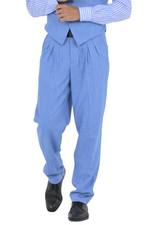 Load image into Gallery viewer, Indigo Blue Men's Tango Pants With Three Pleats