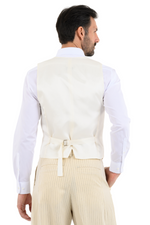 Load image into Gallery viewer, Beige Pinstriped Men's Tango Vest