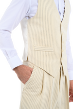 Load image into Gallery viewer, Beige Pinstriped Men's Tango Vest