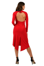 Load image into Gallery viewer, Jersey Tango Dress With Heart Cutout