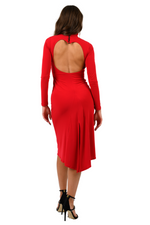 Load image into Gallery viewer, Jersey Tango Dress With Heart Cutout