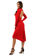 Load image into Gallery viewer, Jersey Tango Dress With Heart Cutout