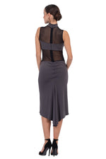 Load image into Gallery viewer, La Noche Fishtail Tango Dress With Mesh Details
