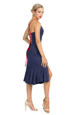 Load image into Gallery viewer, Lace-up Polka Dot Dress