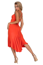 Load image into Gallery viewer, Lace-up Tango Dress With Tail (S) (Peach)