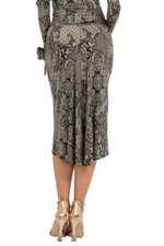 Load image into Gallery viewer, Lace Print Tango Skirt With Back Slit
