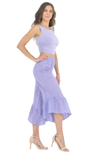 Load image into Gallery viewer, Lavender Eyelet Embroidery Capri Pants