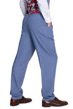 Load image into Gallery viewer, Stone Blue Men's Tango Pants With Three Pleats