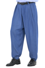 Load image into Gallery viewer, Lightweight Denim Tango Pants With Two Inverted Pleats