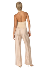 Load image into Gallery viewer, Linen Blend Striped Wide Leg Pants