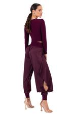 Load image into Gallery viewer, Long Sleeve Twisted Knot Crop Top