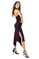 Load image into Gallery viewer, Mandarin Neckline Sparkling Tango Dress