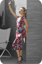 Load image into Gallery viewer, Paisley Floral Print Dance Dress With Gatherings
