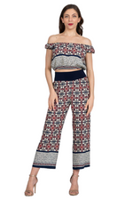 Load image into Gallery viewer, Tile Print Cropped Tango Pants