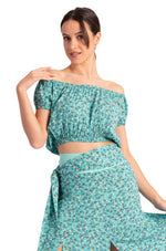 Load image into Gallery viewer, Waist Knot Veraman Floral Print Midi Skirt With Slits

