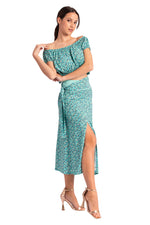 Load image into Gallery viewer, Waist Knot Veraman Floral Print Midi Skirt With Slits