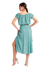 Load image into Gallery viewer, Waist Knot Veraman Floral Print Midi Skirt With Slits