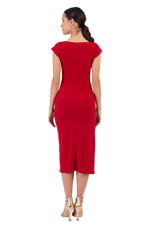 Load image into Gallery viewer, Midi Dress With High Side Slit