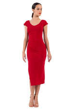 Load image into Gallery viewer, Midi Dress With High Side Slit