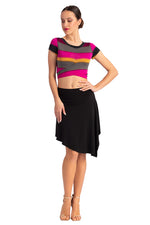 Load image into Gallery viewer, Mini Asymmetric Tango Skirt