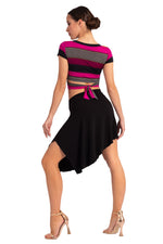 Load image into Gallery viewer, Mini Asymmetric Tango Skirt
