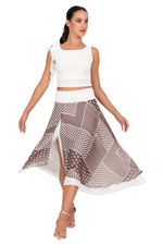 Load image into Gallery viewer, Mixed Polka Dot Two-layer Satin Dance Skirt