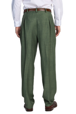 Load image into Gallery viewer, Moss Green Pants With Front And Back Pleat