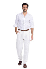 Load image into Gallery viewer, Off-White Men&#39;s Tango Pants With Three Pleats And Back Pockets
