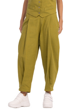 Load image into Gallery viewer, Olive Green Tapered Women&#39;s Tailored Trousers
