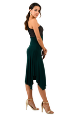 Load image into Gallery viewer, one-Shoulder Dress With Side Draping And Black Tulle Top