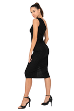 Load image into Gallery viewer, One-Shoulder Shimmering Dress with Metallic Detail