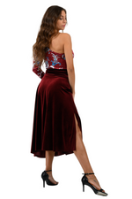 Load image into Gallery viewer, Paisley Floral Print One-Sleeve Velvet Bodysuit