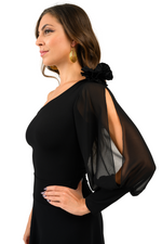 Load image into Gallery viewer, One-Sleeve Top with Slit Sleeve