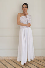 Load image into Gallery viewer, One-shoulder Lace & Satin Bridal Tango Dress With Keyhole Cutout