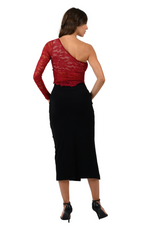Load image into Gallery viewer, One-sleeve Lace Milonga Top
