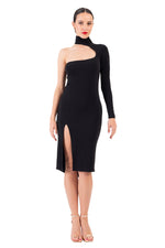 Load image into Gallery viewer, One-sleeved Tango Dress