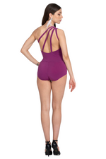 Load image into Gallery viewer, One Shoulder Bodysuit With Decorative Strappy Back