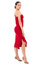 Load image into Gallery viewer, One Shoulder Midi Dress With Side Ruffles