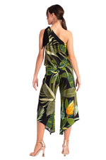 Load image into Gallery viewer, One Shoulder Tropical Print Loose Top