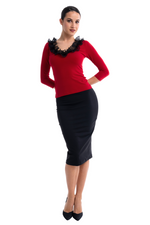 Load image into Gallery viewer, Dance Top With Organza Ruffles